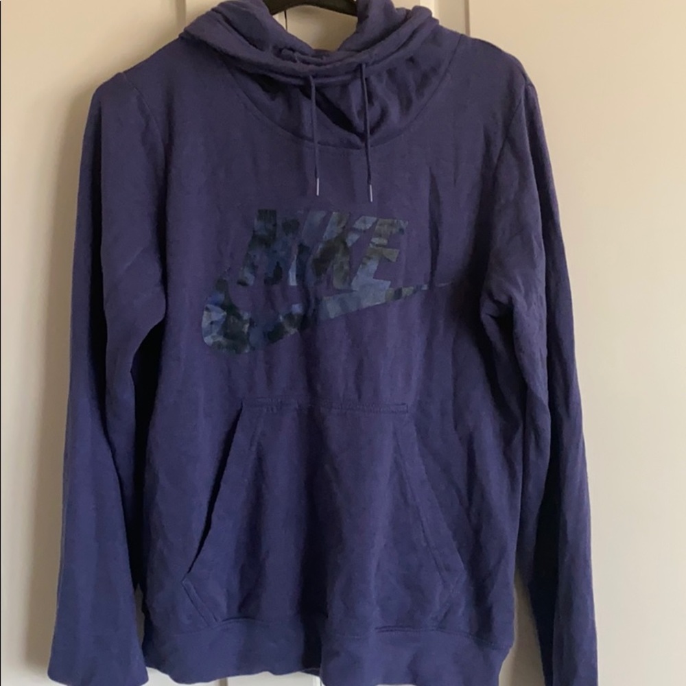 Purple Camo Letters Nike Hoodie